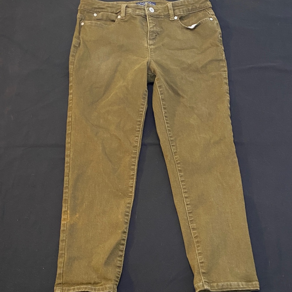 Talbots Olive Cropped Jeans
